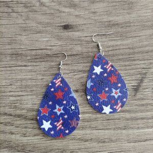 NWT Faux Leather Earrings